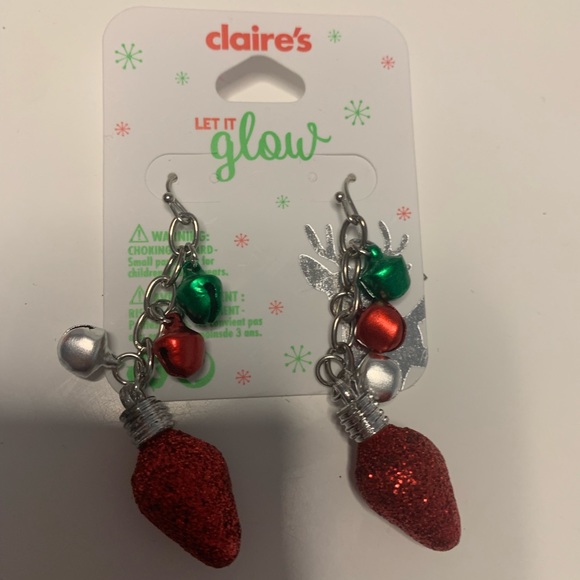 Claire’s Let It Glow dangly holiday earrings. New - Picture 1 of 5